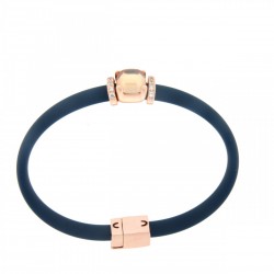 Bracciale in argento tit. 925m e caucciù 