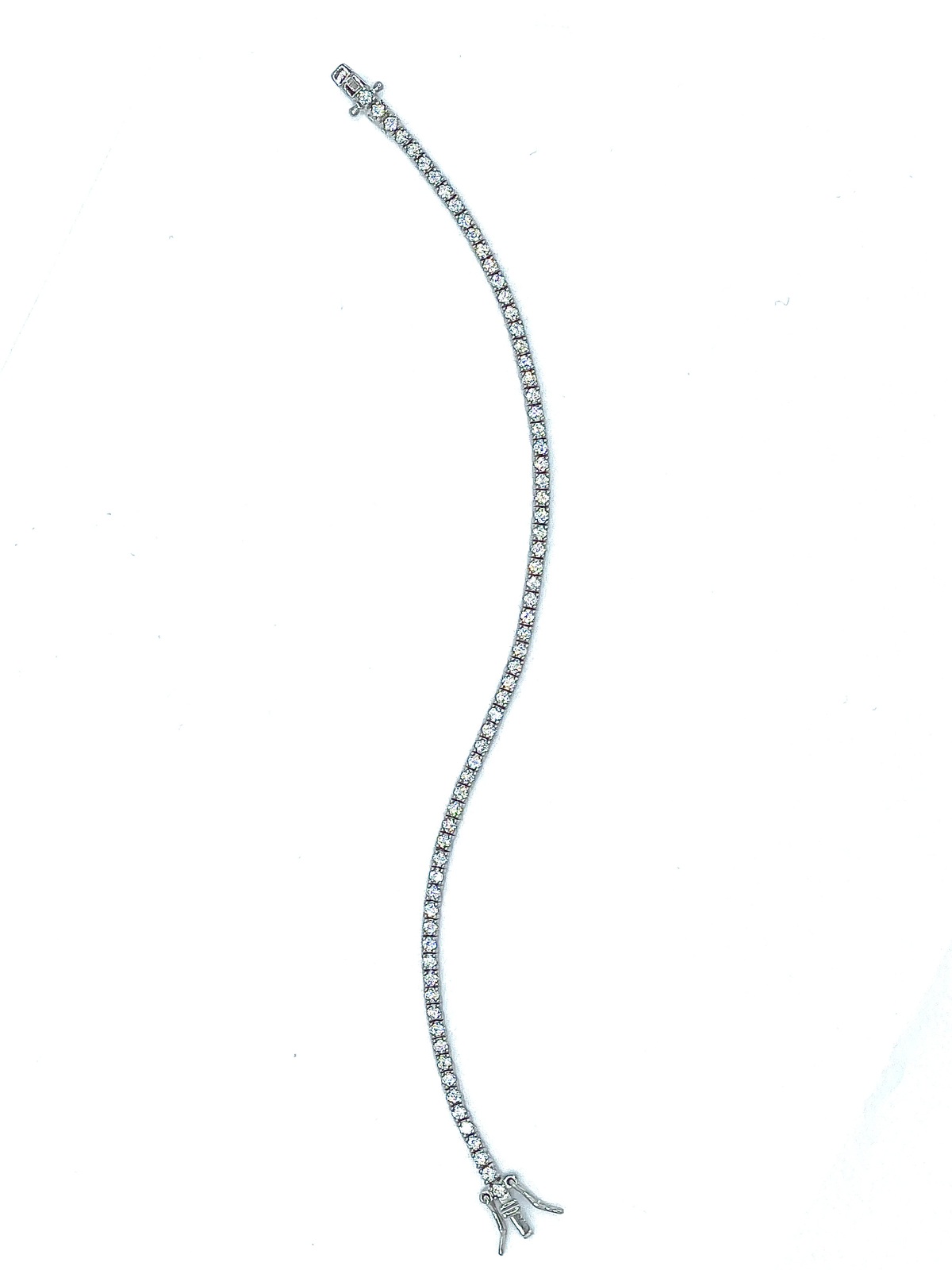 Tennis bracelet in silver tit. 925m.(17cm)